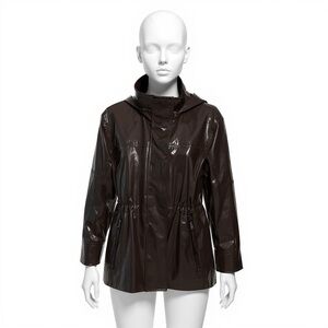 Zara Shiny Dark Brown Utility Jacket
